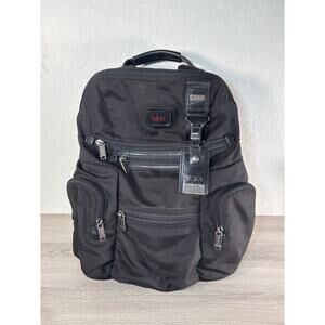 Tumi Alpha Bravo Knox Black Nylon Black Leather Backpack 22681DH